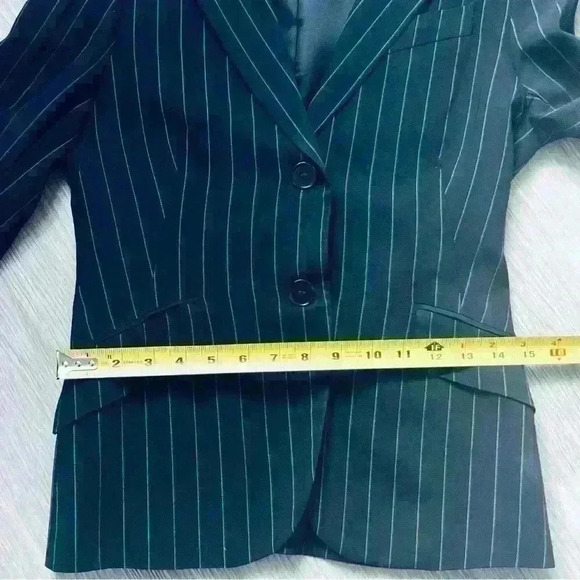 ZARA WOMAN STRIPPES BLACK BLAZER SIZE  4 - Picture 6 of 16
